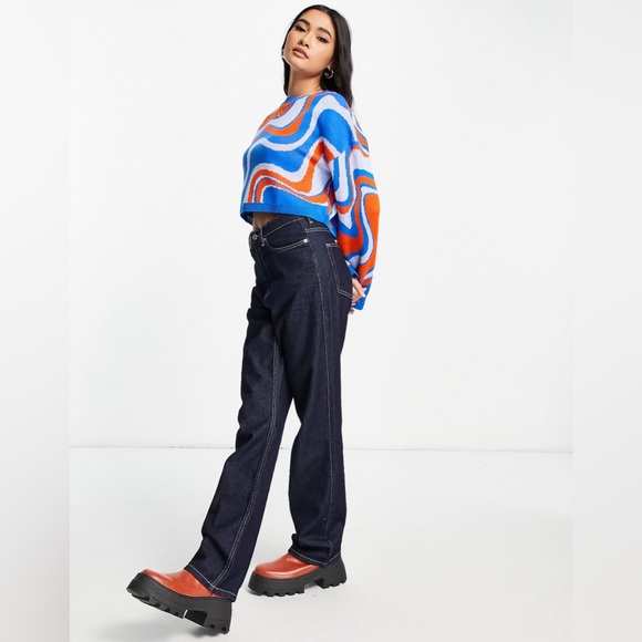 ASOS DESIGN boxy sweater in swirl pattern - Picture 4 of 9